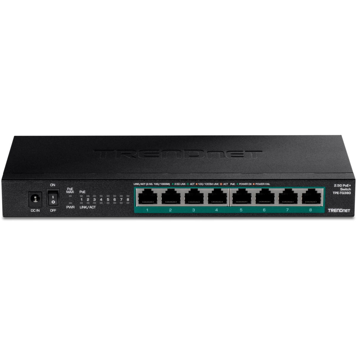 Trendnet - TPE-TG380 - 8-Port Unmanaged 2.5G PoE+ Switch