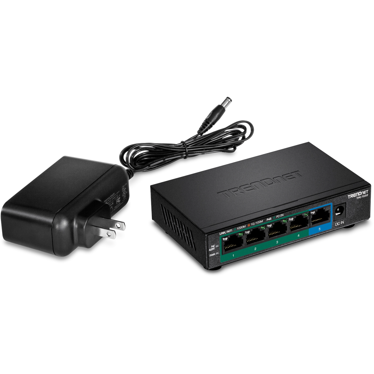 TRENDNET - TPE-TG52 - 5-Port Gigabit PoE+ Switch (32W)