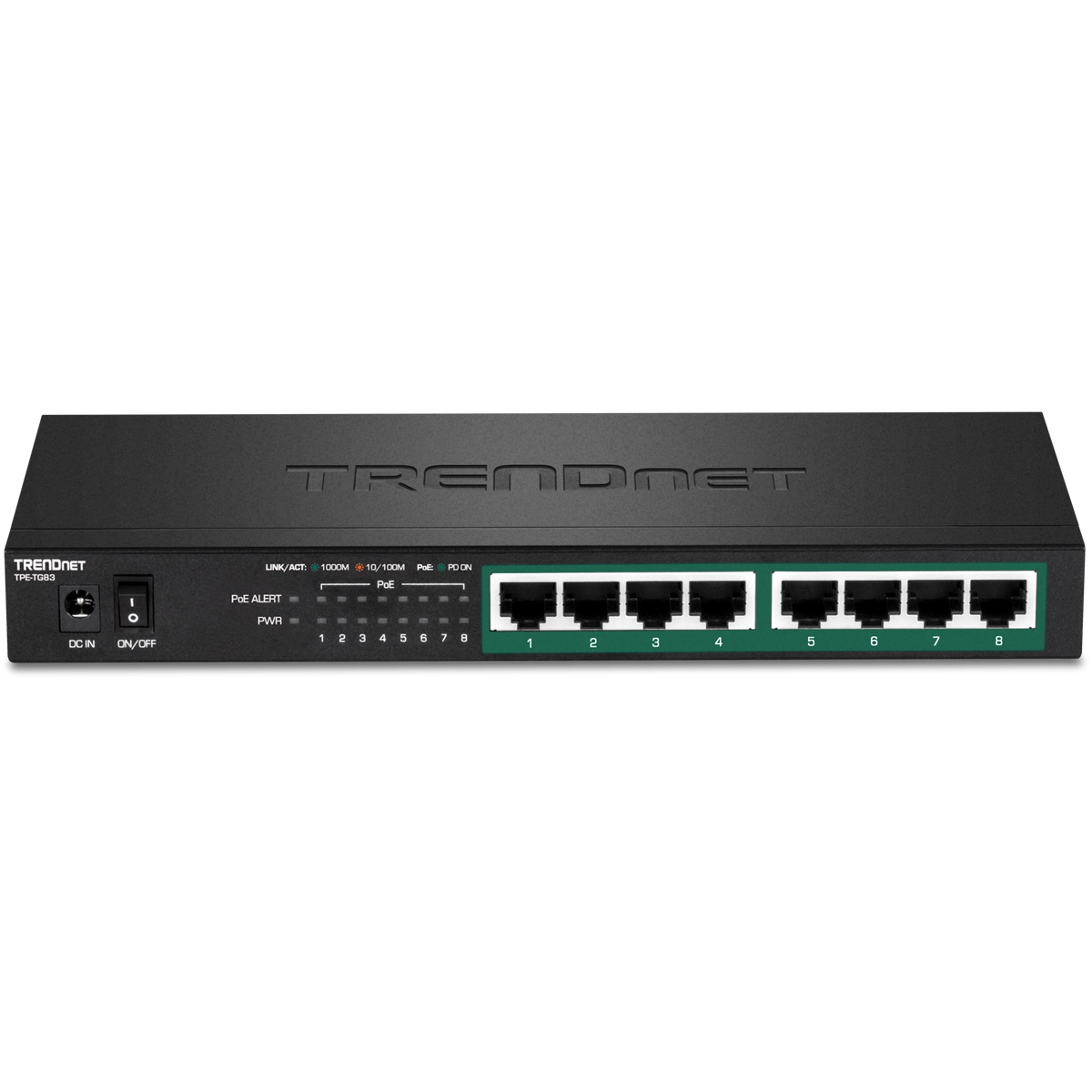 TRENDNET - TPE-TG83 - 8-Port Gigabit PoE+ Switch (65W)