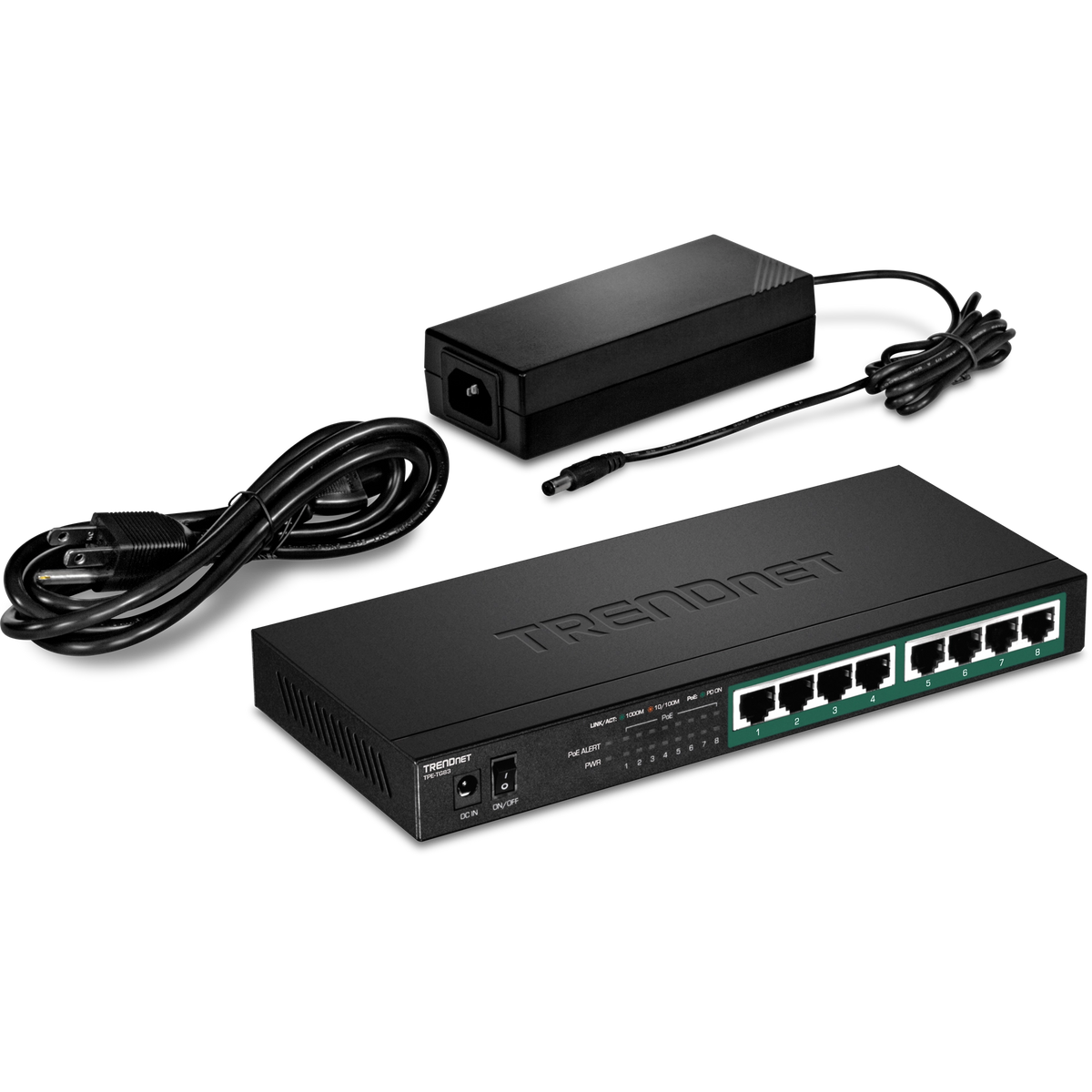 TRENDNET - TPE-TG83 - 8-Port Gigabit PoE+ Switch (65W)
