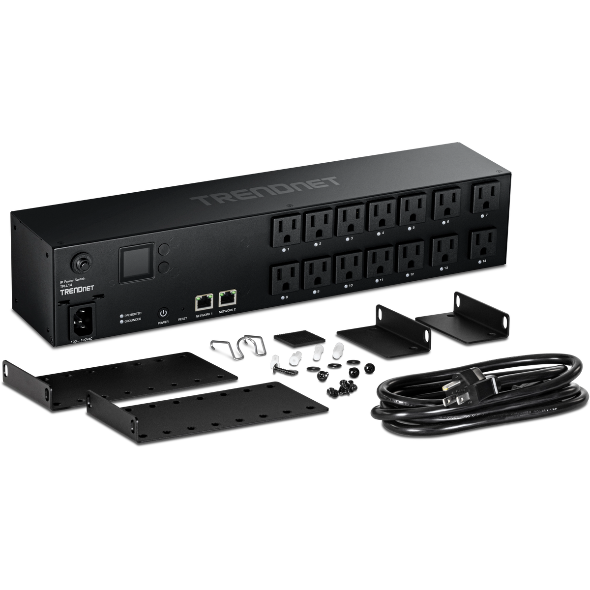 Trendnet - TPI-L14 - 14-Outlet Managed 2U Rackmount Switched Power Distribution Unit