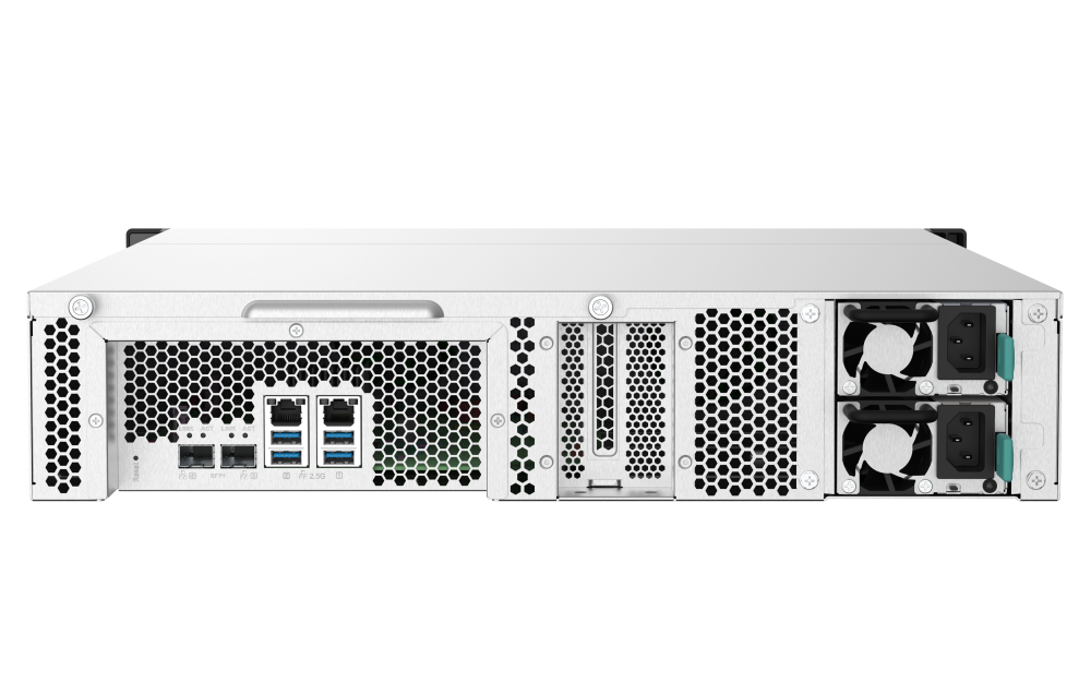 QNAP - TS-1232PXU-RP-4G-US - QNAP 2U 12-Bay ARM-based 2.5G &10G NAS, Quad Core 1.7GHz, 4GB DDR3 RAM, 2 x 10GbE SFP+, 2 x 2.5GbE, Redundant Power Supply