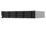 QNAP - TS-1264U-RP-4G-US - QNAP 2U 12-bay NAS/iSCSI IP-SAN, Intel Celeron 4C/4T (up to 2.7GHz), 4GB RAM, 2.5GbE LAN, 4K HDMI v1.4b, PCIe Expansion Slot, Redundant PSU