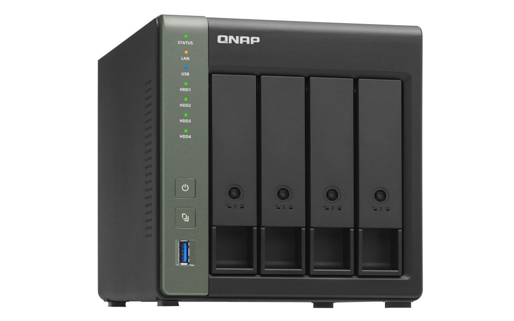 QNAP - TS-431KX-2G-US - QNAP TS-431KX ARM-based NAS with Hardware Encryption, Quad Core 1.7GHz, 2GB RAM, 1 x 10GbE(SFP+), 2 x 1GbE