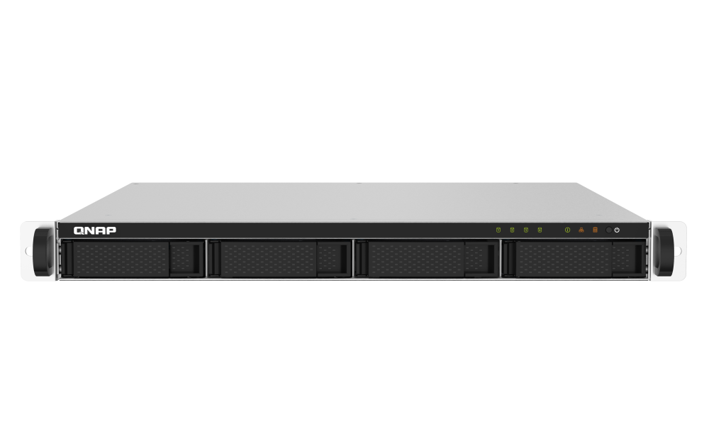 QNAP - TS-432PXU-2G-US - QNAP 1U 4-Bay ARM-based 2.5G &10G NAS, Quad Core 1.7GHz, 2GB DDR3 RAM, 2 x 10GbE SFP+, 2 x GbE, Single Power Supply (not upgradeable)