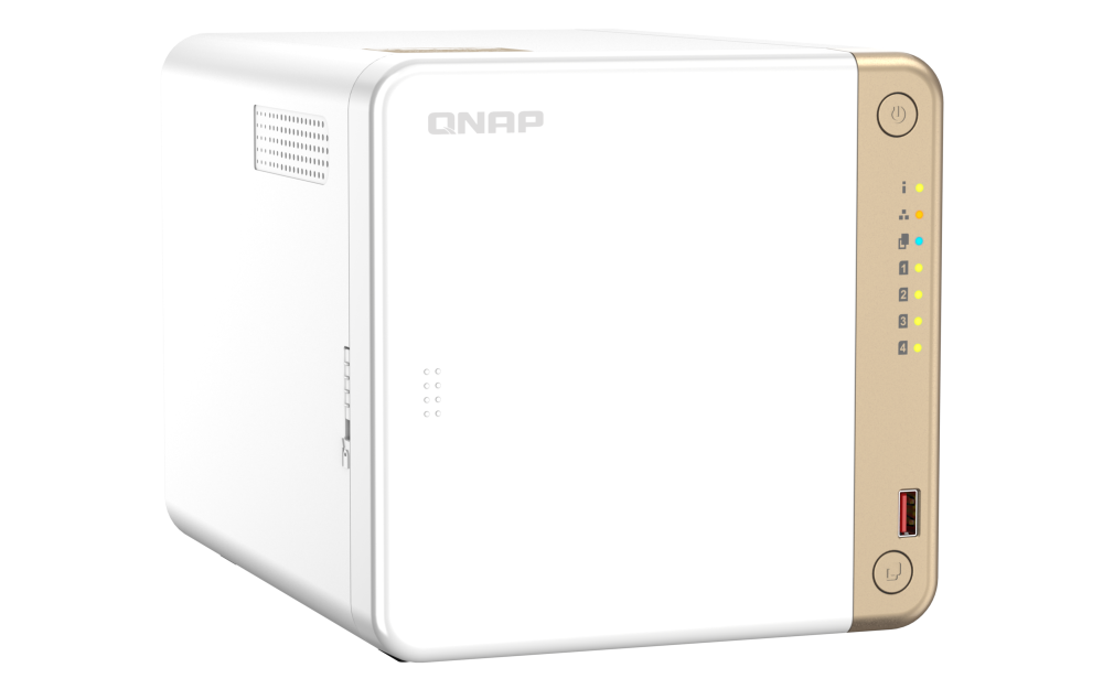 QNAP - TS-462-2G-US - QNAP 4-Bay desktop NAS, Intel Celeron N4505 dual-core processor, 2GB DDR4 SODIMM RAM