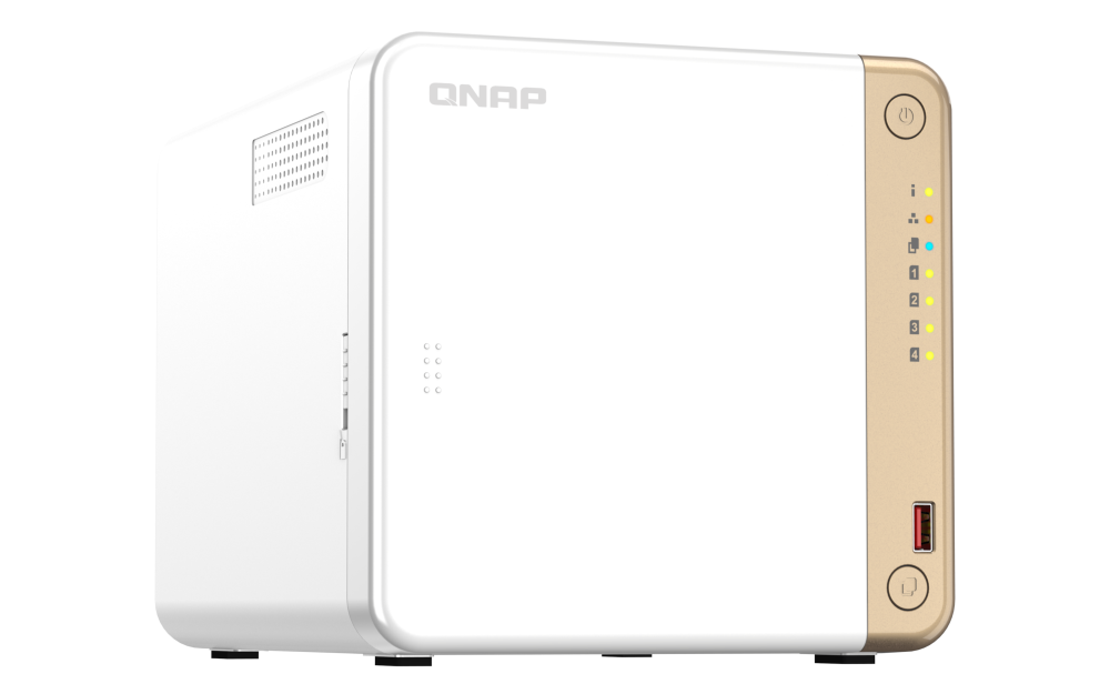 QNAP - TS-462-4G-US - QNAP 4-Bay desktop NAS, Intel Celeron N4505 dual-core processor, 4GB DDR4 RAM On-Board (Non-Expandable)