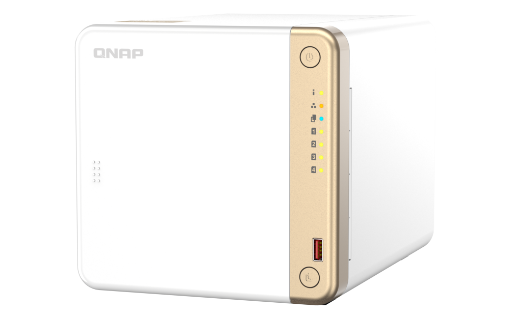 QNAP - TS-462-4G-US - QNAP 4-Bay desktop NAS, Intel Celeron N4505 dual-core processor, 4GB DDR4 RAM On-Board (Non-Expandable)