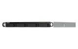 QNAP - TS-464U-8G-US - QNAP 1U 4-bay NAS/iSCSI IP-SAN, Intel Celeron N5105/N5095 4C/4T (up to 2.7GHz), 8GB DDR4 RAM (on-board), 2.5GbE LAN, 4K HDMI v1.4b, PCIe Expansion Slot, Single PSU