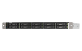 QNAP - TS-h1090FU-7302P-128G-US-01 - QNAP 10-Bay 1U all flash NAS, U.2/U.3 NVMe Gen 4 x 4 and SATA 6Gbps bays, AMD EPYC 7302P 16C/32T Processor, 128GB RDIMM DDR4 ECC RAM, 25GbE, 2.5 GbE, PCIe Gen4 slots, Redundant PSU, Without Rail Kil (RAIL-B02)