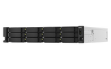 QNAP - TS-h1887XU-RP-E2336-32G-US - QNAP 18-Bay 2U Rackmount NAS, Intel Xeon E-2336 6C/12T 2.9 GHz processor (boost up to 4.8 GHz), 32 GB ECC DDR4, 2 x 2.5"/3.5" SATA 6Gbps HDD/SSD + 6 x 2.5" SATA 6Gbps, 10GBASE-T, 2.5GbE RJ45, USB 3.2 Gen2, PCIe Gen4
