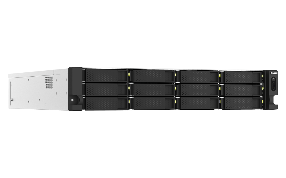 QNAP - TS-h1887XU-RP-E2336-32G-US - QNAP 18-Bay 2U Rackmount NAS, Intel Xeon E-2336 6C/12T 2.9 GHz processor (boost up to 4.8 GHz), 32 GB ECC DDR4, 2 x 2.5