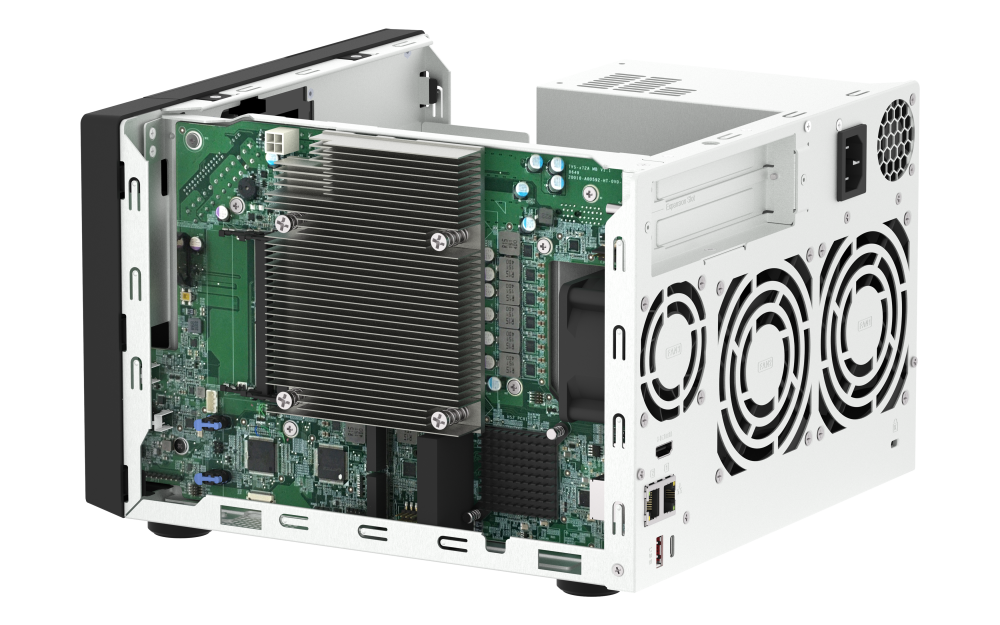 QNAP - TVS-h674-i3-16G-US - QNAP Ultra-High Speed 6 Bay NAS. Intel Core i3-12100 4C/8T Processor, 16GB RAM DDR4 RAM