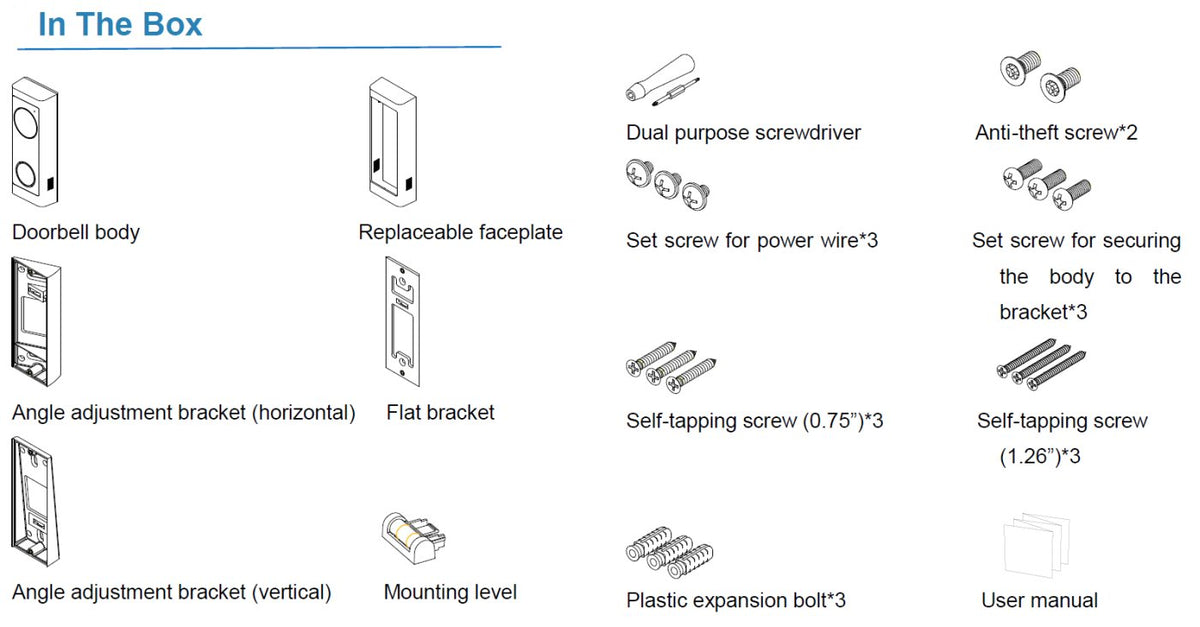Uniview - URDB1 - UNV 2MP Video Doorbell