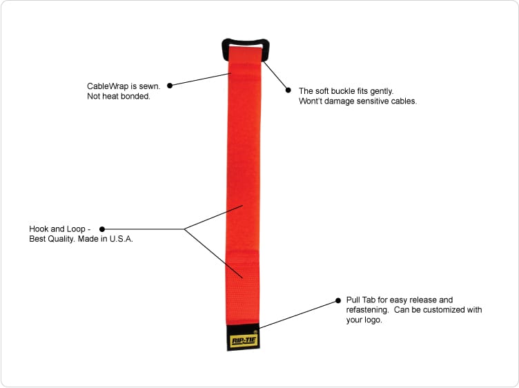 Rip-Tie - HB-14 - One Inch Wide CableWrap with Buckle 1