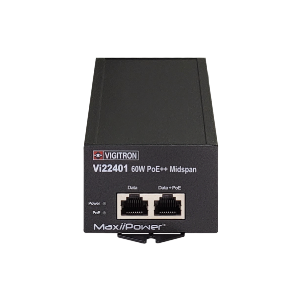 Vigitron - Vi22401 - 1-Port MaxiiPower af/at 60W PoE Midspan w/ built in power supply
