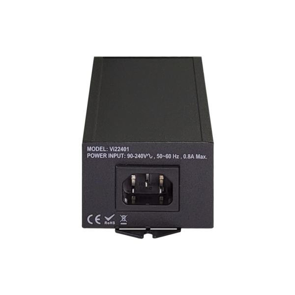 Vigitron - Vi22401 - 1-Port MaxiiPower af/at 60W PoE Midspan w/ built in power supply