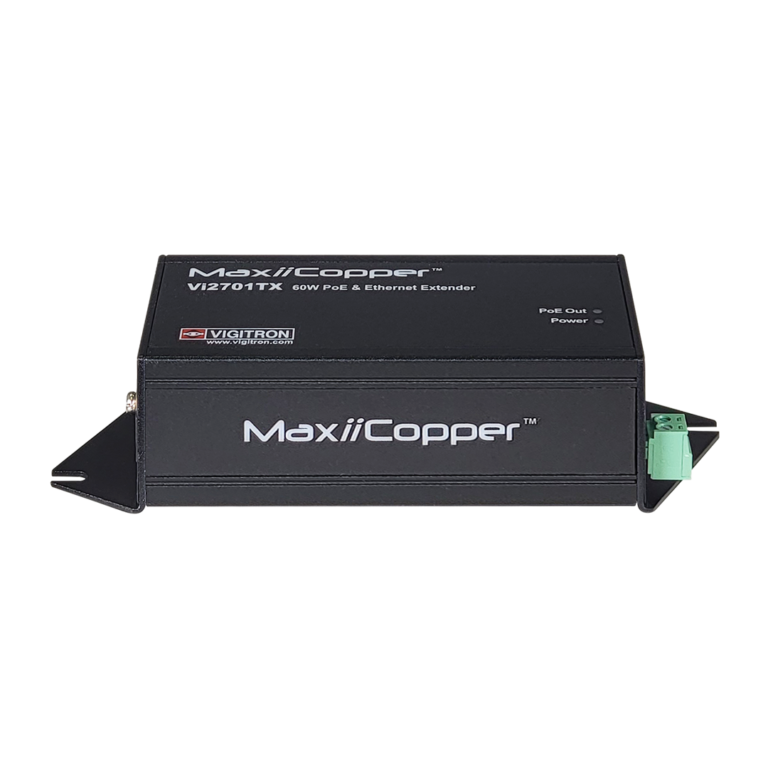 Vigitron - Vi2701TX - 1-Port MaxiiCopper™ Ethernet Extender over UTP TX, af/at 72W PoE Midspan