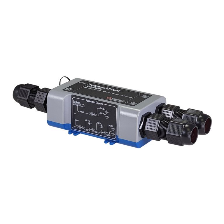 Vigitron - Vi3003WP - 3-Port MaxiiNet™ 1G af/at 60W PoE Switch/Repeater/Drop & Insert, IP67 Weatherproof
