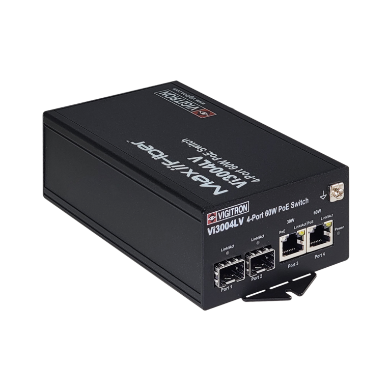 Vigitron - Vi3004LV - 4-Port MaxiiNet 10/100/1G 24V DC/AC Input PoE Switch