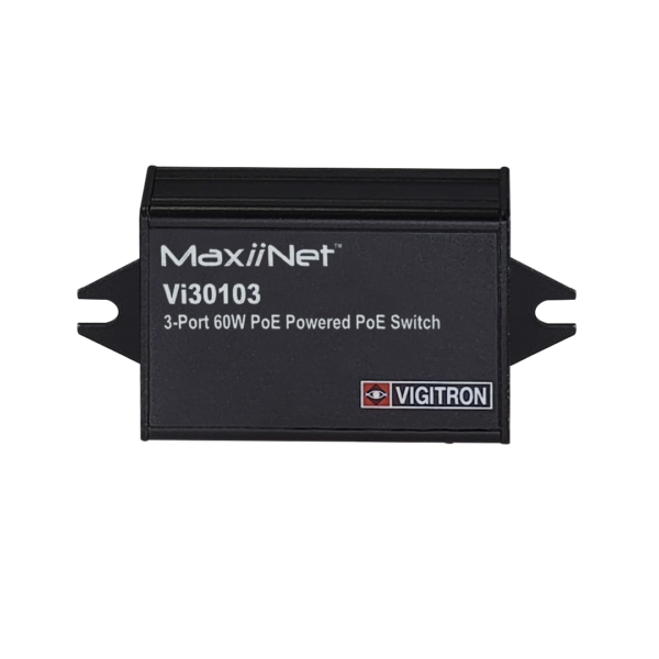 Vigitron - Vi30103 - 3-Port MaxiiNet 10/100 af/at 60W PoE Switch & Repeater