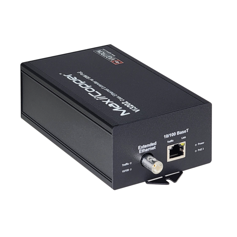 Vigitron - Vi3202 - 1-Port MaxiiPower Ethernet Extender over Coax, af/at 60W PSE, powered by 24VDC/AC