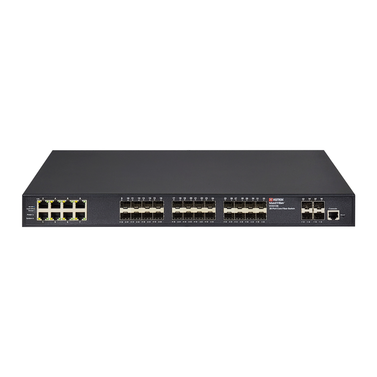 Vigitron - Vi35136 - 36-Port L2+/L3 Lite Managed Fiber/Copper Core Network Switch