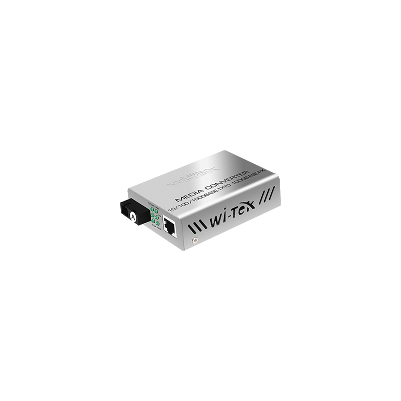 Wi-Tek - WI-MC103G - 3KM 1000Mbps Single Fiber Optic Media Converter(Sell In Pair)