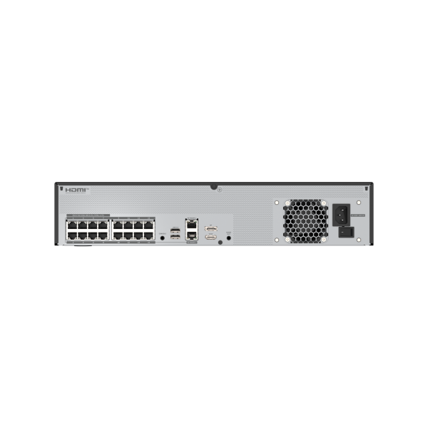 Hanwha - WRN-1632S-4TB - 2U WAVE PoE NVR (Intel based) with 4 Professional licenses, 4TB RAW, supports: 32 channels with 16 PoE/PoE+ ports (PoE Budget 200W), Wisenet WAVE pre-installed, H.264/H.265/MJPEG, 4 fixed internal SATA HDDs (10TB max per HDD)