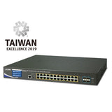 Planet - WS-2864PVR - Wireless AP Managed Switch with 24-Port 802.3at PoE + 4-Port 10G SFP+ + LCD Touch Screen and 48VDC Redundant Power