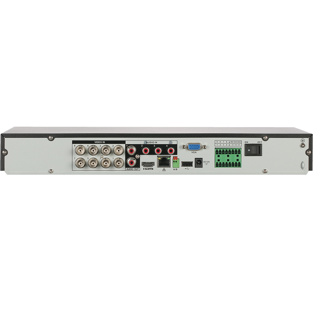 Dahua - X82B2A4 - 8CH Analytics+ Penta-brid XVR H.265 4K 1U 2 SATA Bays, 4TB