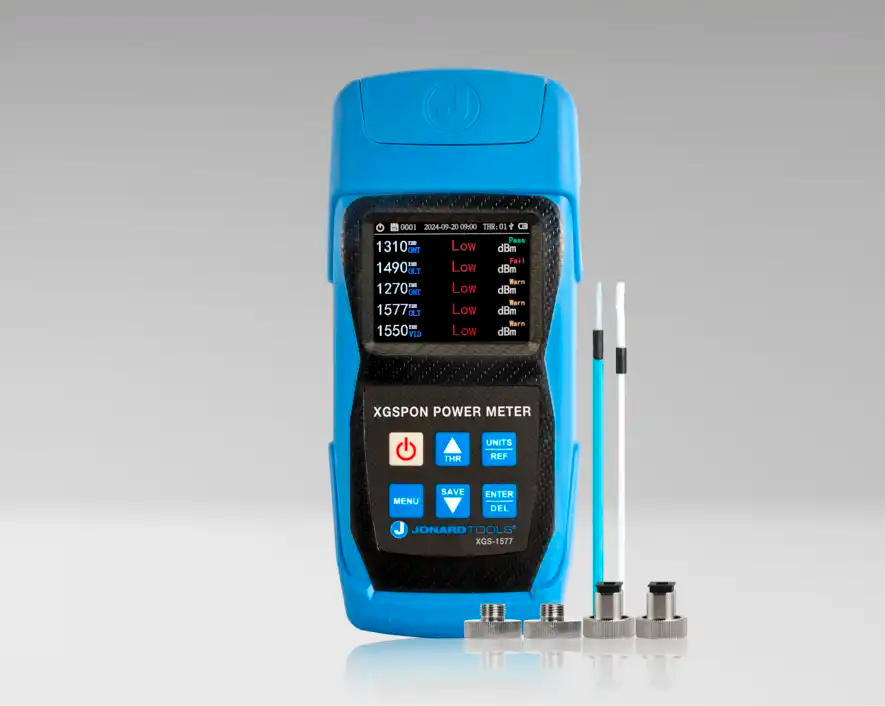 Jonard - XGS-1577 - Passive Optical Network Power Meter for XGSPON/XGPON/BPON/EPON/GPON