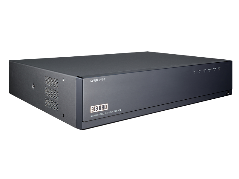 Hanwha - XRN-1610-8TB - 16CH 4K 180Mbps NVR-8TB
