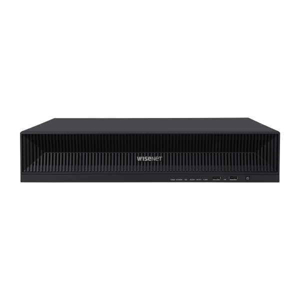 Hanwha - XRN-1620SB1-16TB - 8K NVR (Intel based), 16TB RAW, 16 channels with 16 PoE/PoE+ ports (PoE Budget 200W), H265,H264, MJPEG, 4 fixed internal SATA HDDs (6TB max per HDD), ARB (Automatic Recovery Backup), 140 Mbps recording / up to 32 Mbps play