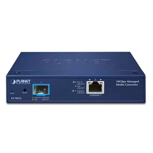 Planet - XT-905A - 1-Port 10G/5G/2.5G/1G/100BASE-T + 1-Port 10G/1GBASE-X SFP+ Managed Media Converter