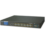 Planet - GS-5220-24PL4XVR - L2+ 24-Port 10/100/1000T 802.3at PoE + 4-Port 10G SFP+ Managed Switch with LCD touch screen