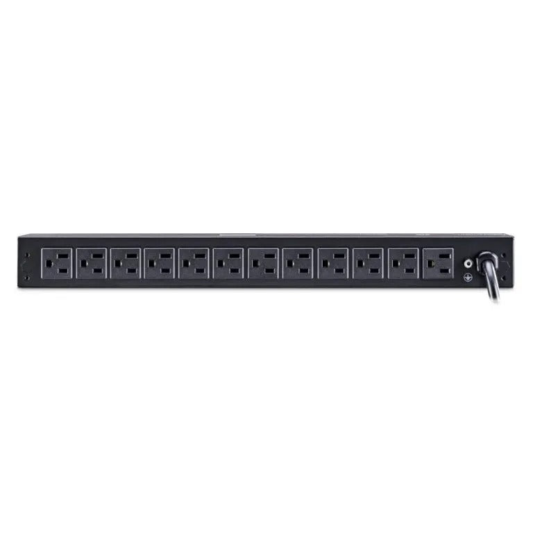 Cyber Power - PDU15M2F12R - 15A (Derated to 12A), 120 V, 50Hz/60Hz, NEMA 5-15P plug, 14 NEMA 5-15R, 1U Rackmount, 15 ft Cord, Limited Lifetime Warranty