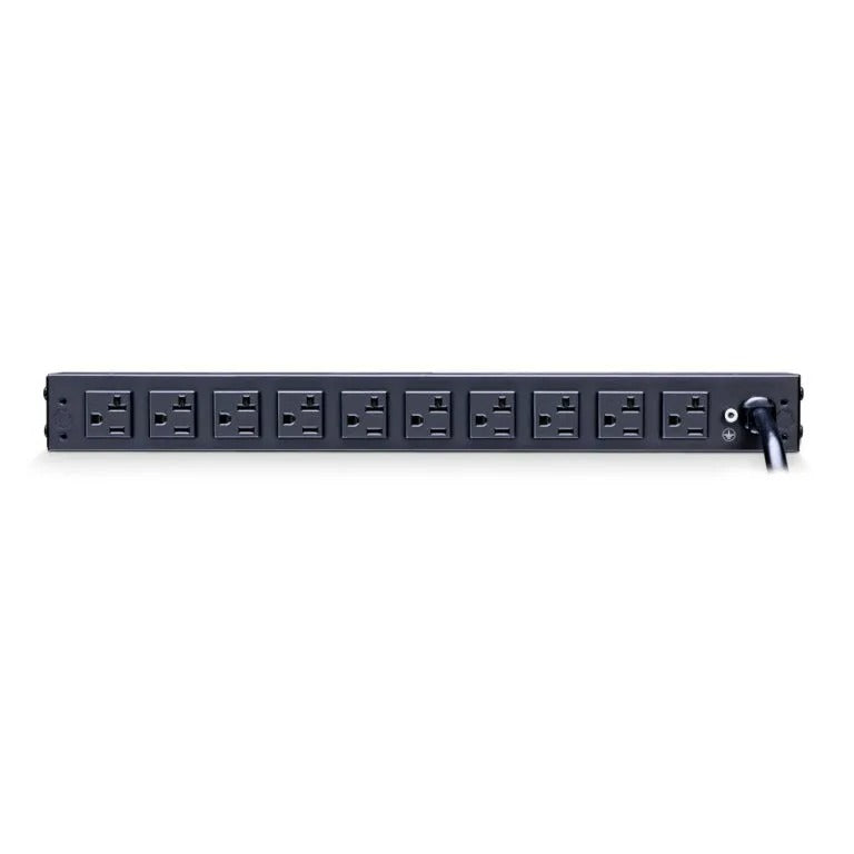 Cyber Power - PDU20M2F10R - 20A (Derated to 16A), 120 V, 50Hz/60Hz, NEMA 5-20P plug, 12 NEMA 5-20R, 1U Rackmount, 15 ft Cord, Limited Lifetime Warranty